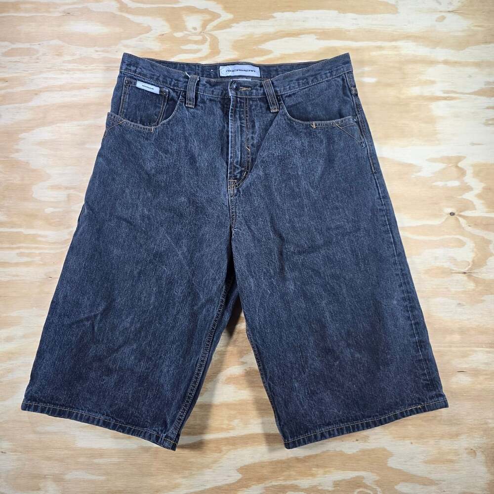 Rocawear Y2K Baggy Jorts Size 34 Dark Wash
